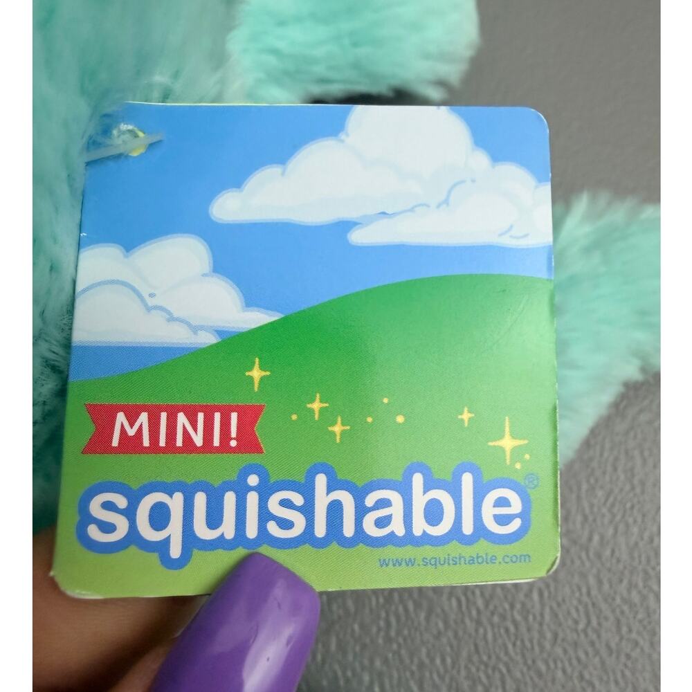 Mini Squishable Mint Octopus Plush NWT Cute Kawaii Soft Toy - Picture 4 of 6